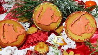 Новогоднее печенье Огненная обезьяна