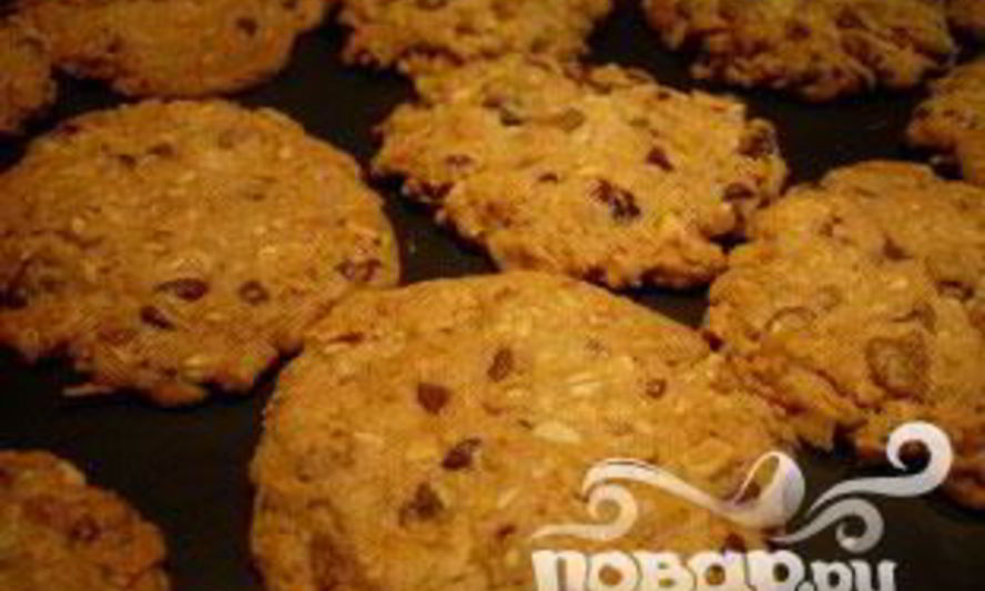 Рецепт овсяного печенья с миндалем и шоколадом