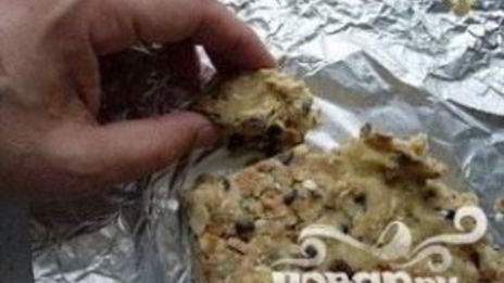 овсяное печенье с миндалем и шоколадом