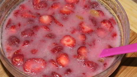 овсяные печенья с клубникой