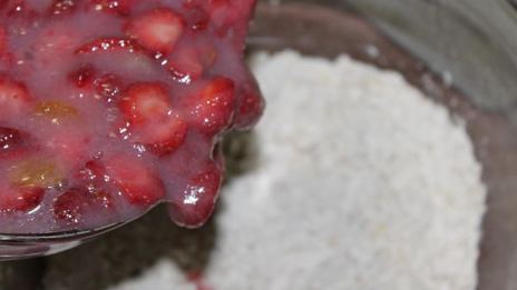 овсяные печенья с клубникой