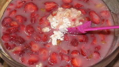 овсяные печенья с клубникой