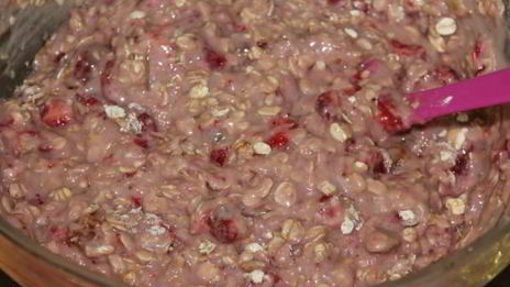 овсяные печенья с клубникой