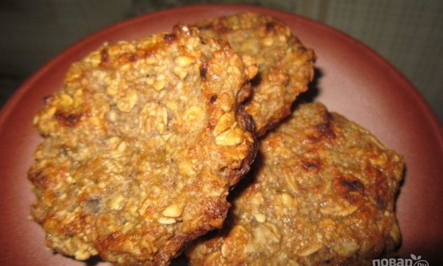 Рецепт печенья из банана и овсянки