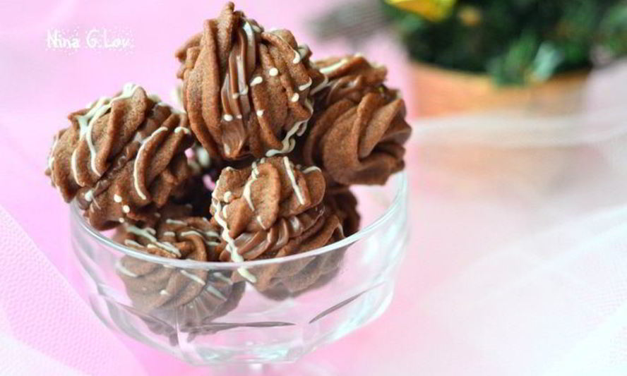 Рецепт печенья с кремом шоколадный поцелуй