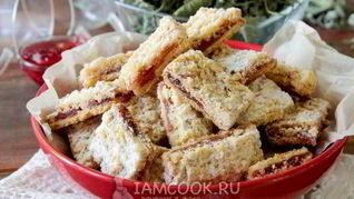 Печенье тертое с вареньем