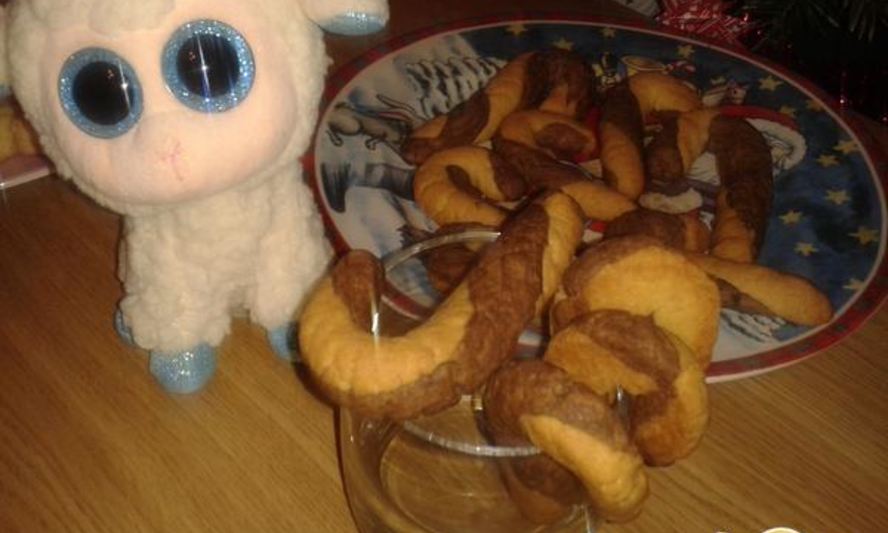 Рецепт песочного печенья посох деда мороза