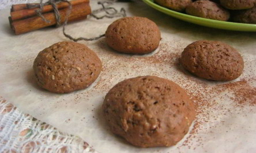 Рецепт шоколадного печенья с кунжутом