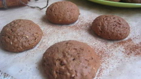 шоколадное печенье с кунжутом