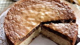 Банановый пирог в пряной заливке