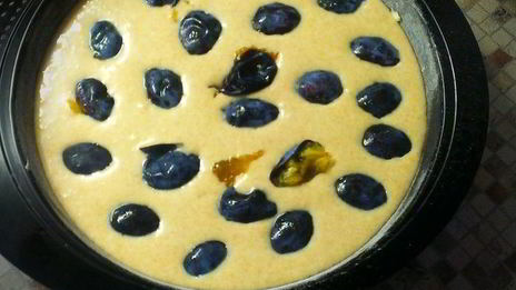 быстрый пирог со сливами