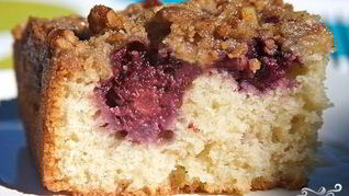 Ежевичный пирог с орехами