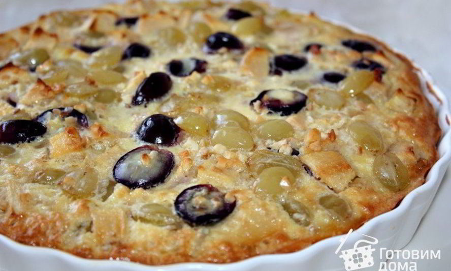 Рецепт грушева-виноградного пирог