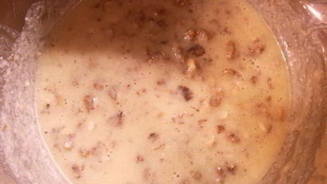 грушевый пирог с орехами