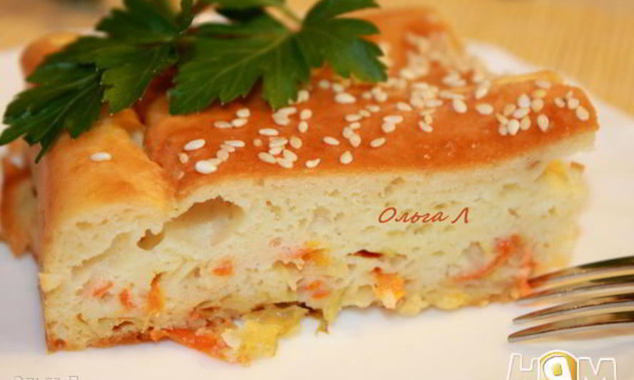 Рецепт капустного наливного пирога