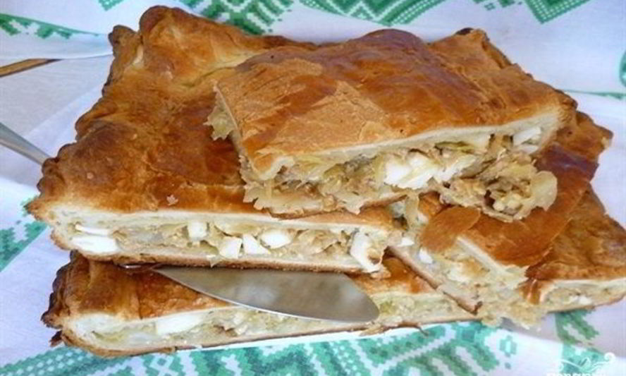 Рецепт капустного пирога с яйцом