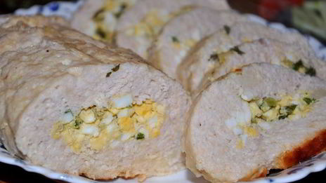 куриный пирог с яйцами и зеленым луком