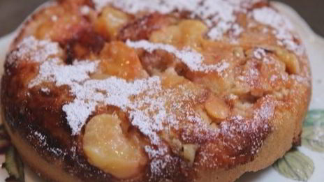 персиковый пирог-перевертыш на сметане