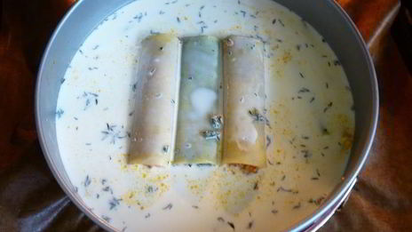 пирог из каннеллони с мясом и шпинатом