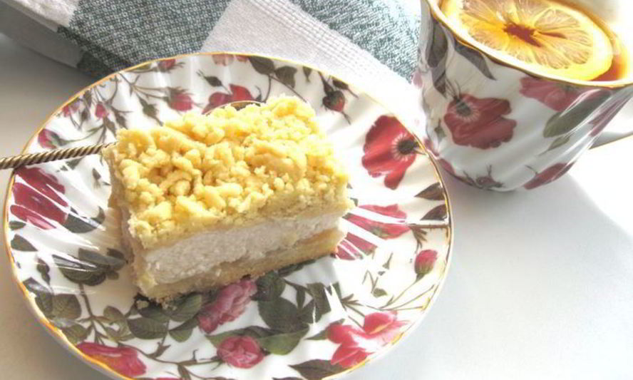 Рецепт пирога из песочного теста с творожной начинкой