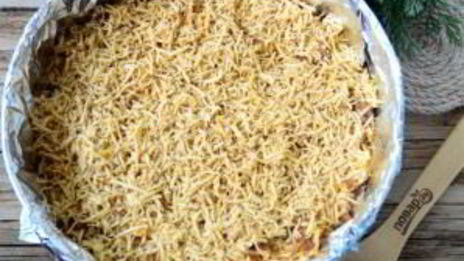 пирог из спагетти болоньезе