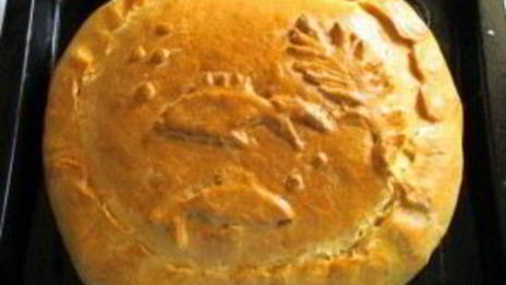 пирог на кефире с рыбой