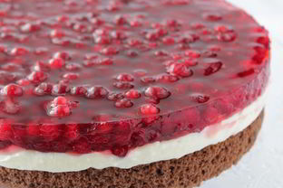 Пирог с брусникой и заварным кремом