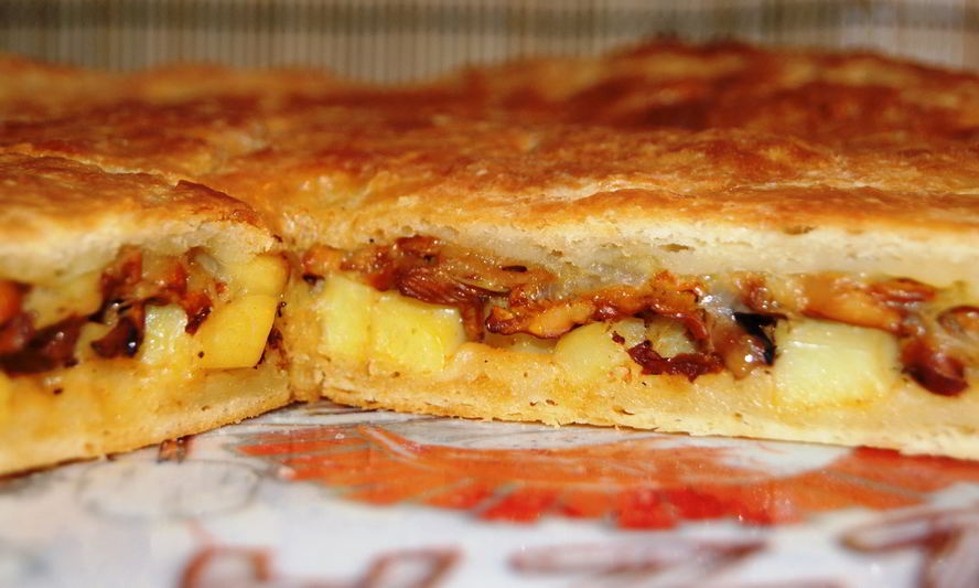 Рецепт пирога с лисичками и картофелем