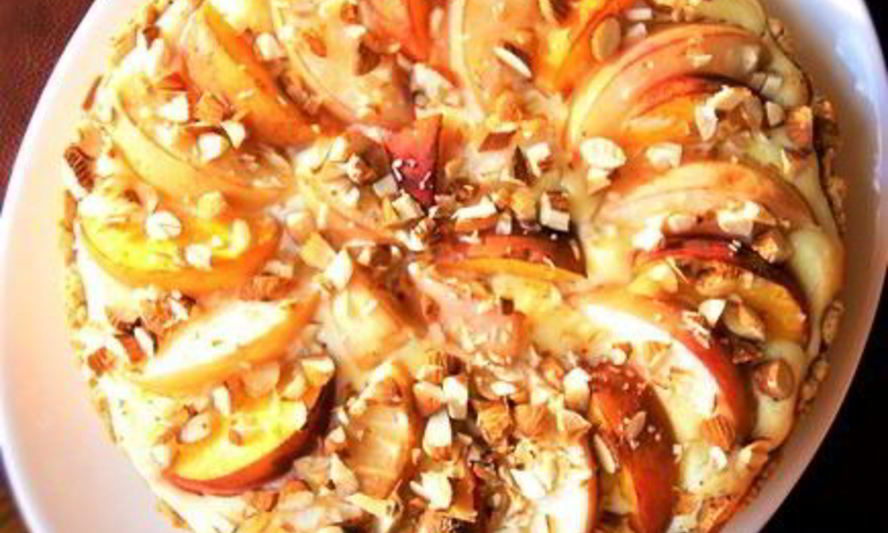 Рецепт пирога с маскарпоне и персиками