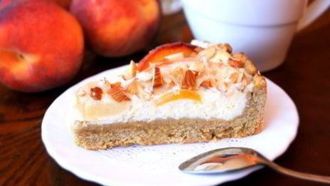 пирог с маскарпоне и персиками