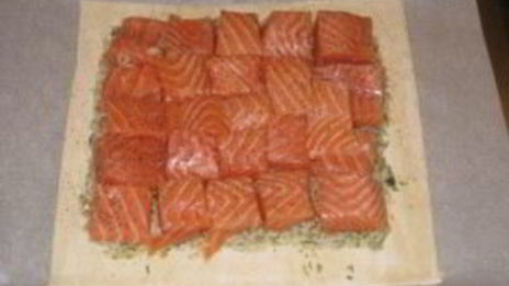 пирог с семгой и рисом