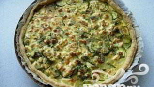 Пирог с цуккини, сыром Фета и мятой
