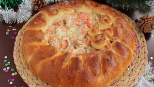 Праздничный рыбный пирог