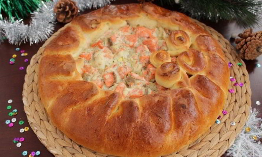 Рецепт праздничного рыбного пирога