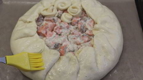 праздничный рыбный пирог