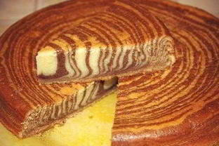 Сладкий пирог на сметане Зебра