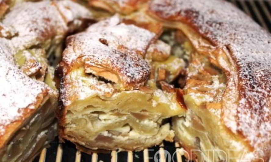Рецепт слоеного пирога с яблоками