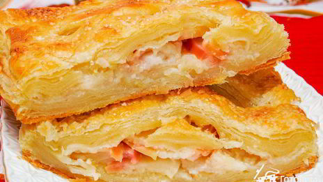 слоеный яблочно-грушевый пирог