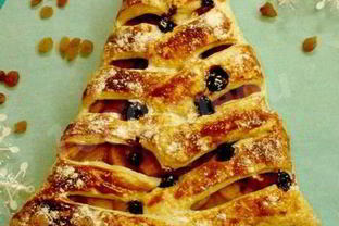 Слойка с яблоками Елочка