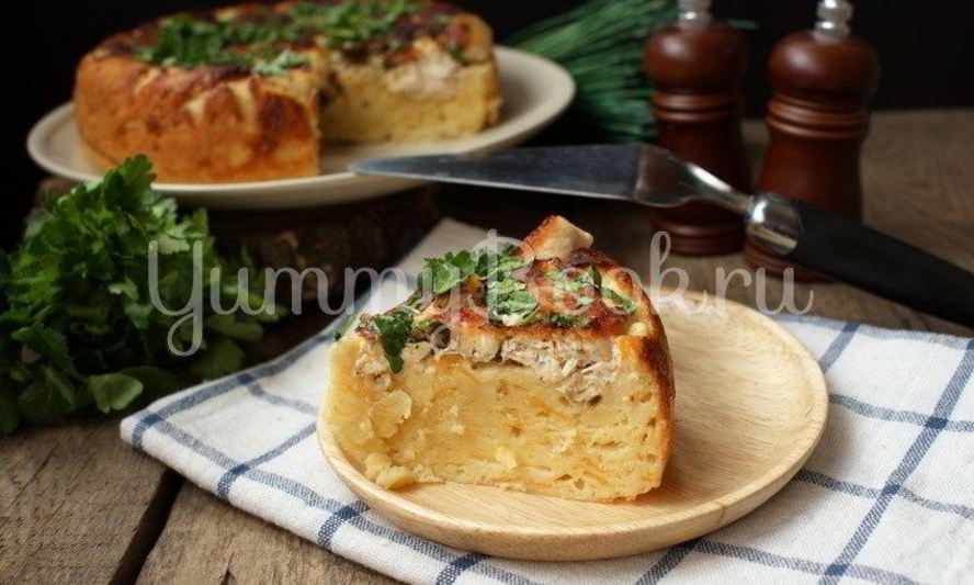 Рецепт сырного пирога с курицей в мультиварке