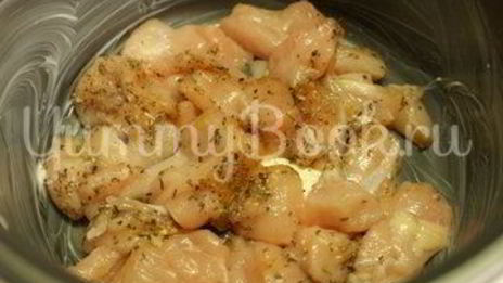 сырный пирог с курицей в мультиварке
