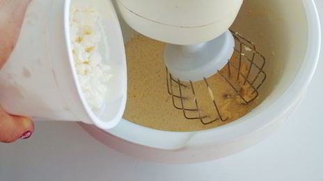 творожный пирог с яблоками в кокосовой карамели