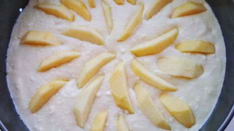 творожный пирог с яблоками в кокосовой карамели