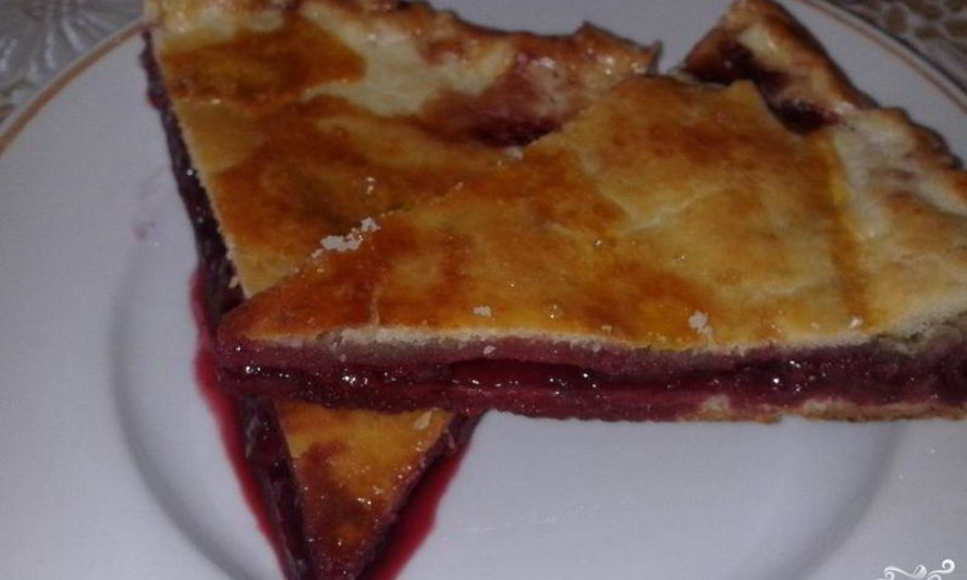 Рецепт вишневого пирога из песочного теста