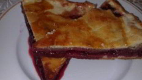 вишневый пирог из песочного теста