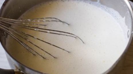 заварной пирог с персиками