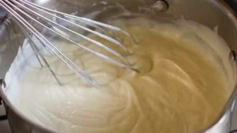 заварной пирог с персиками