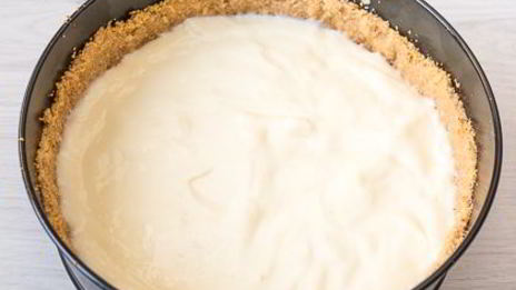 заварной пирог с персиками