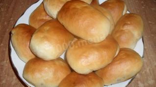 Пирожки дрожжевые с капустой в духовке