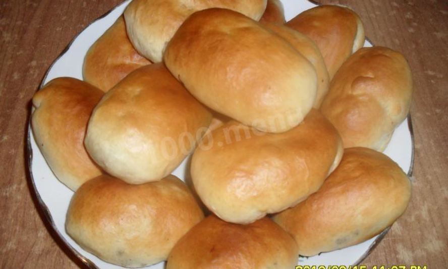 Рецепт пирожков дрожжевых с капустой в духовке